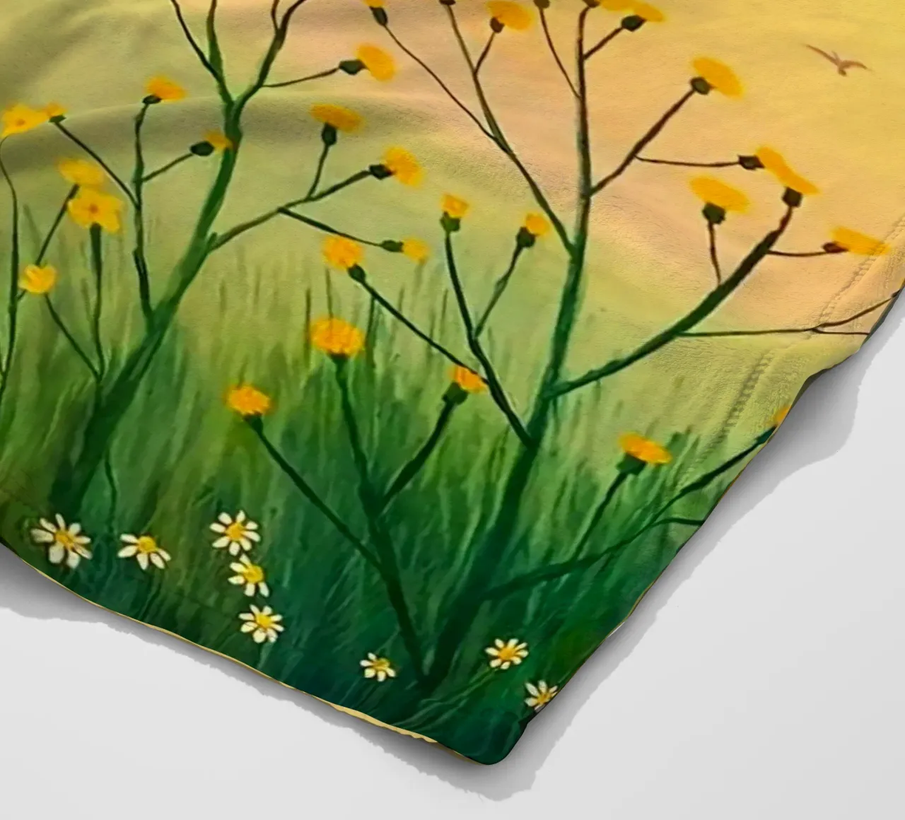 the sunset in fields coperta in pile da mip of map