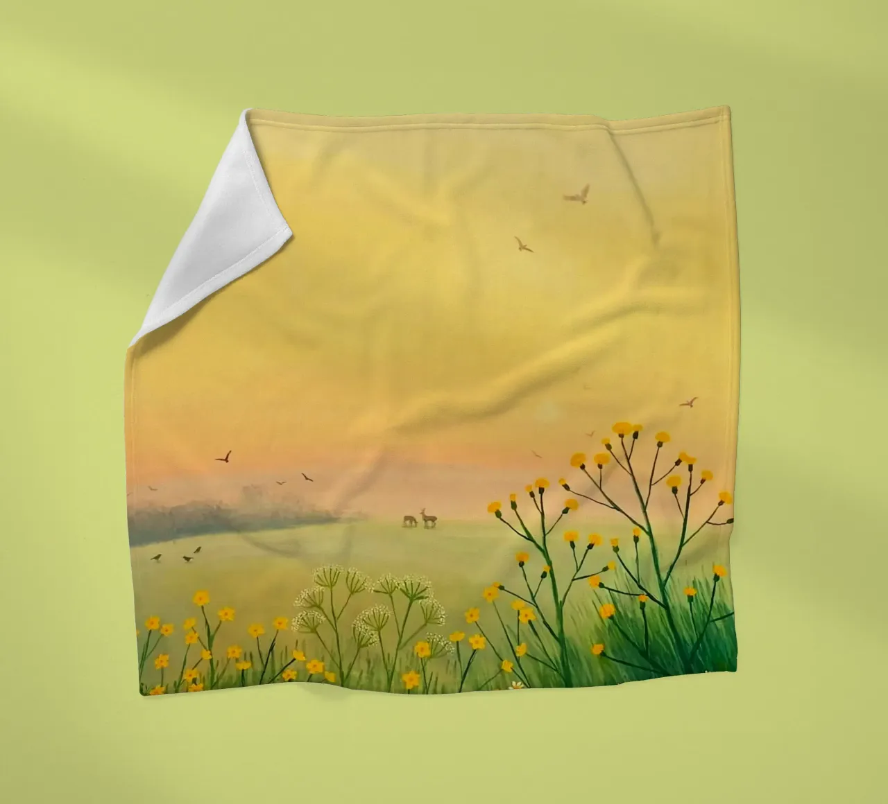 the sunset in fields coperta in pile da mip of map