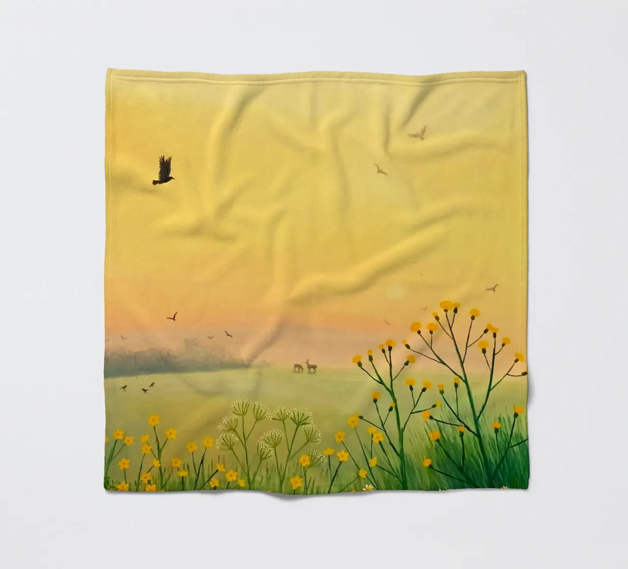 the sunset in fields coperta in pile da mip of map