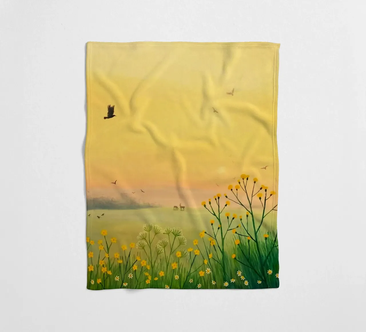 the sunset in fields coperta in pile da mip of map