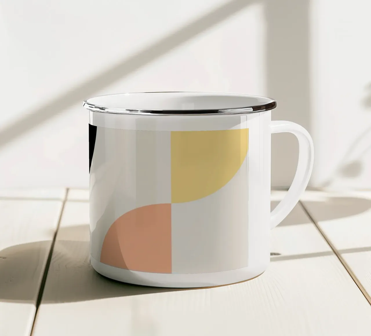 Changes enamel mug by Rose Beck Art