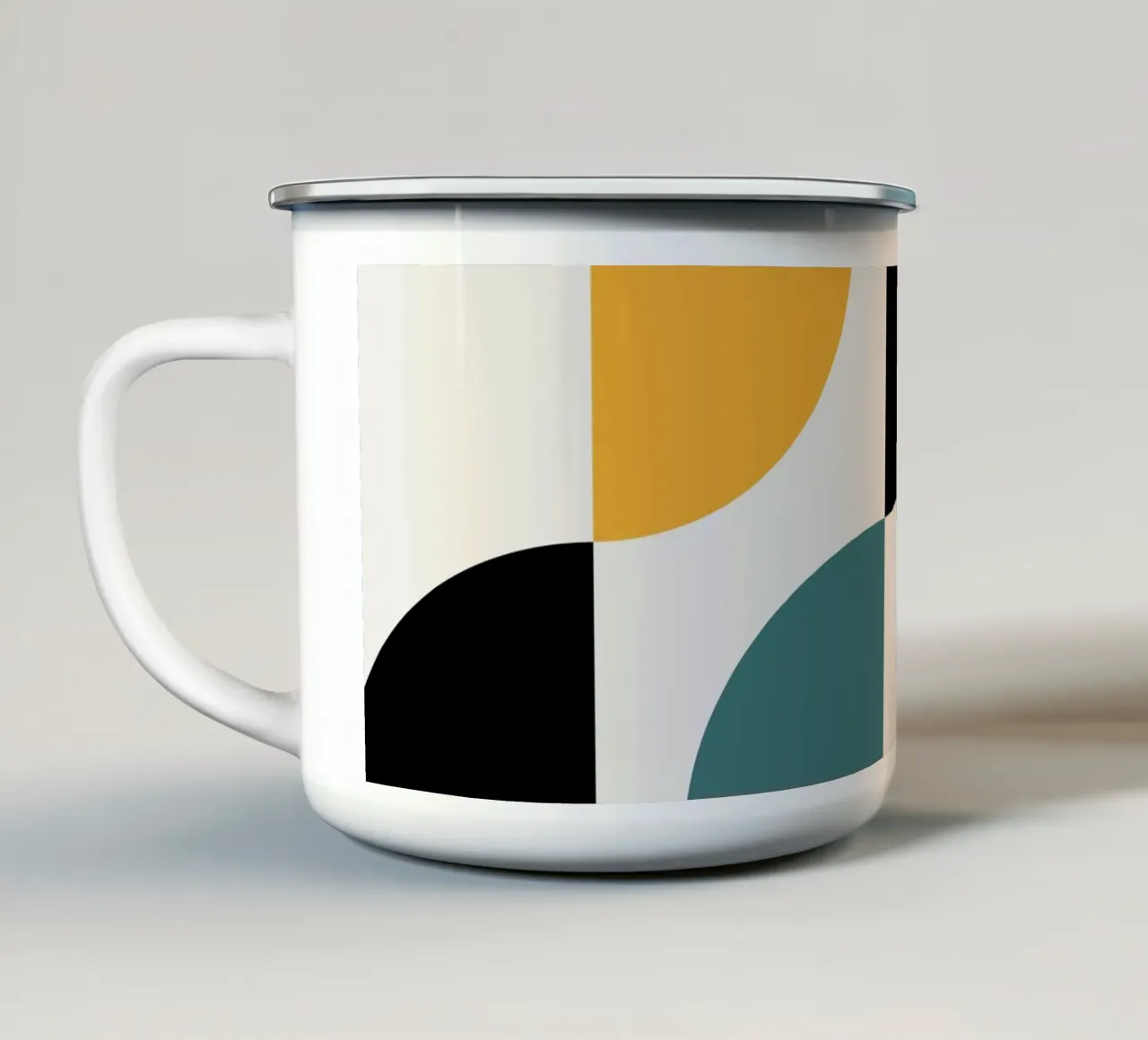 Changes enamel mug by Rose Beck Art