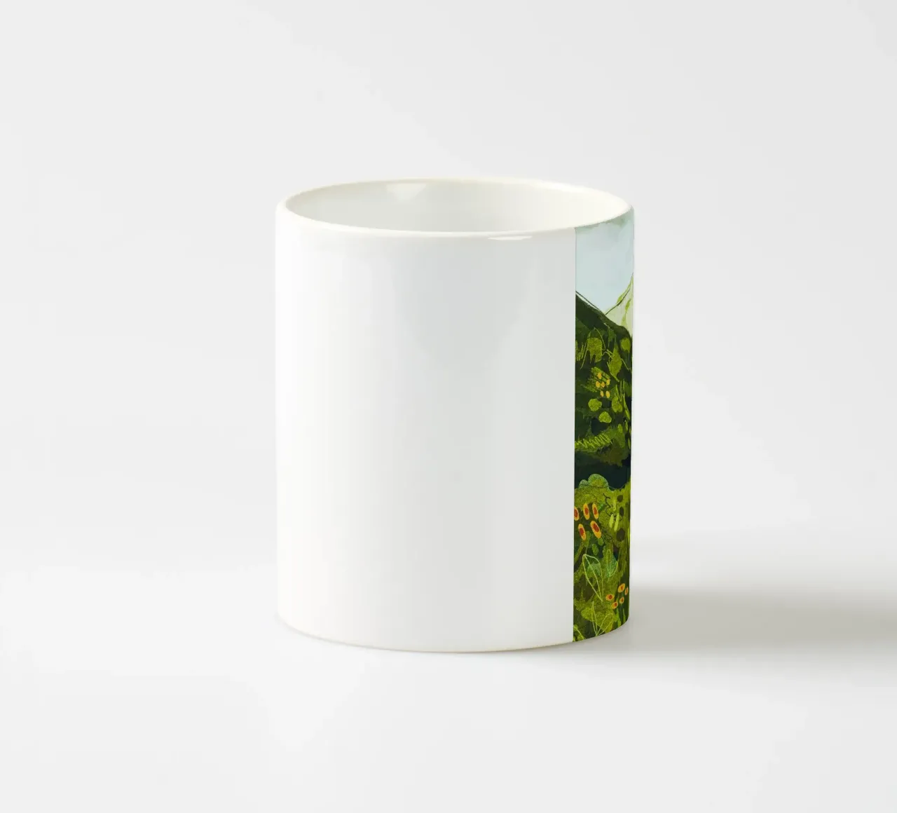 roadway to the mountain tazza in ceramica da mip of map