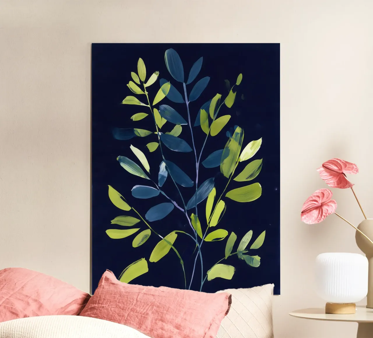 Verde Celeste poster con telaio in legno da Seed & Signal