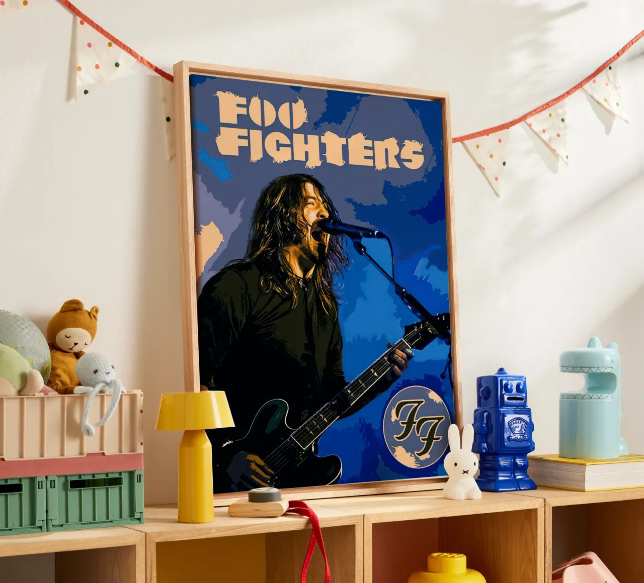 Foo Fighters tela con Cornice a cassetta da Musadad Shop
