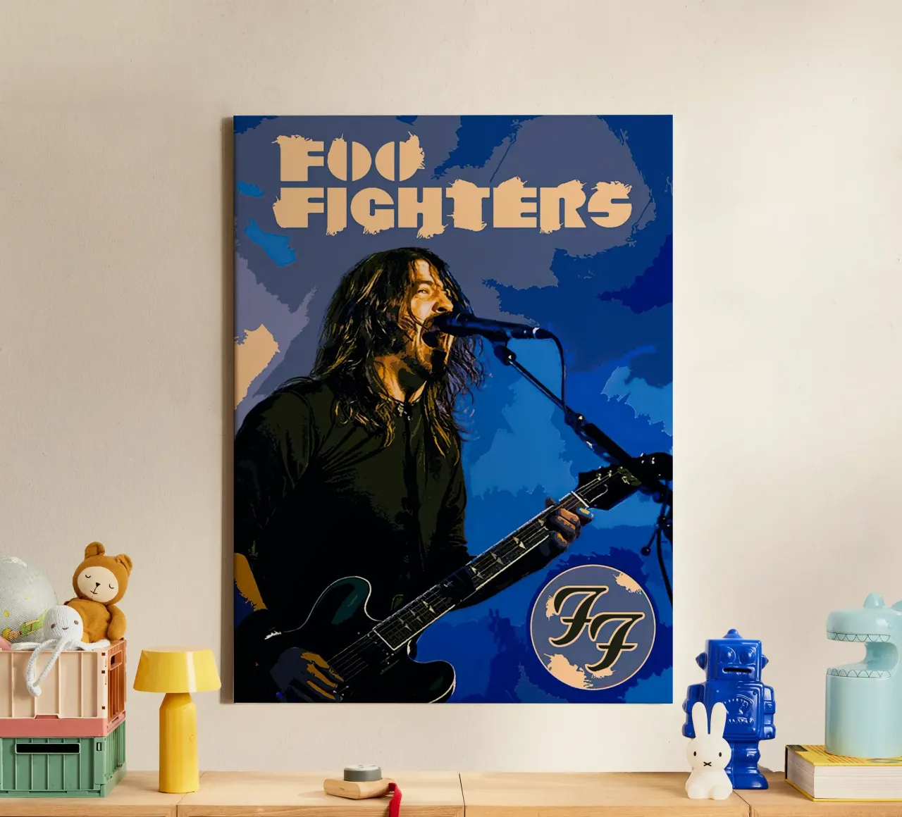 Foo Fighters tela con Cornice a cassetta da Musadad Shop