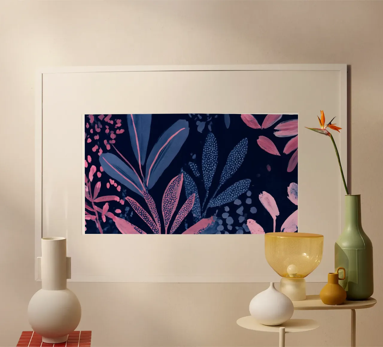 Botaniche luminose poster con telaio in alluminio da Seed & Signal
