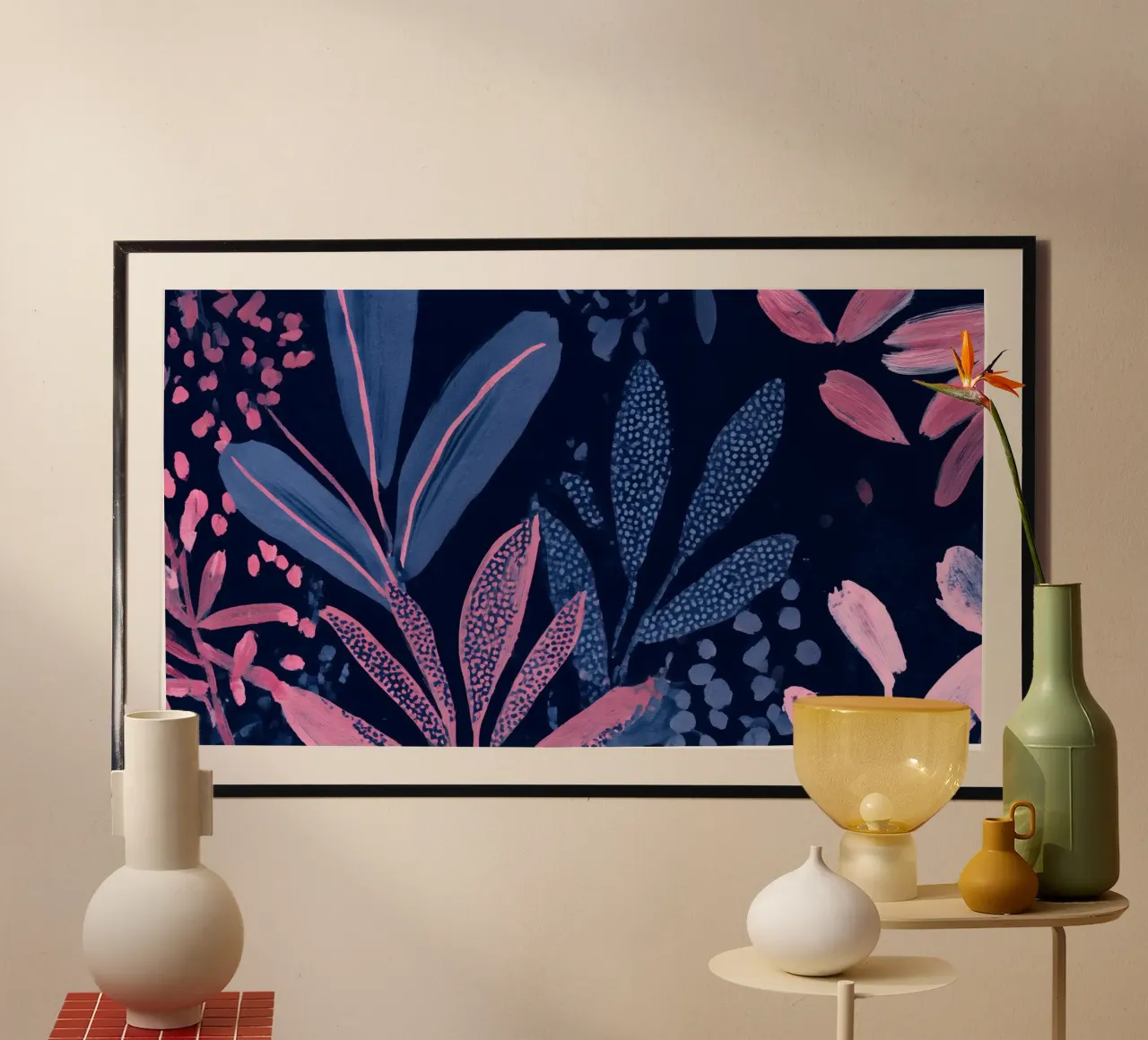 Botaniche luminose poster con telaio in alluminio da Seed & Signal