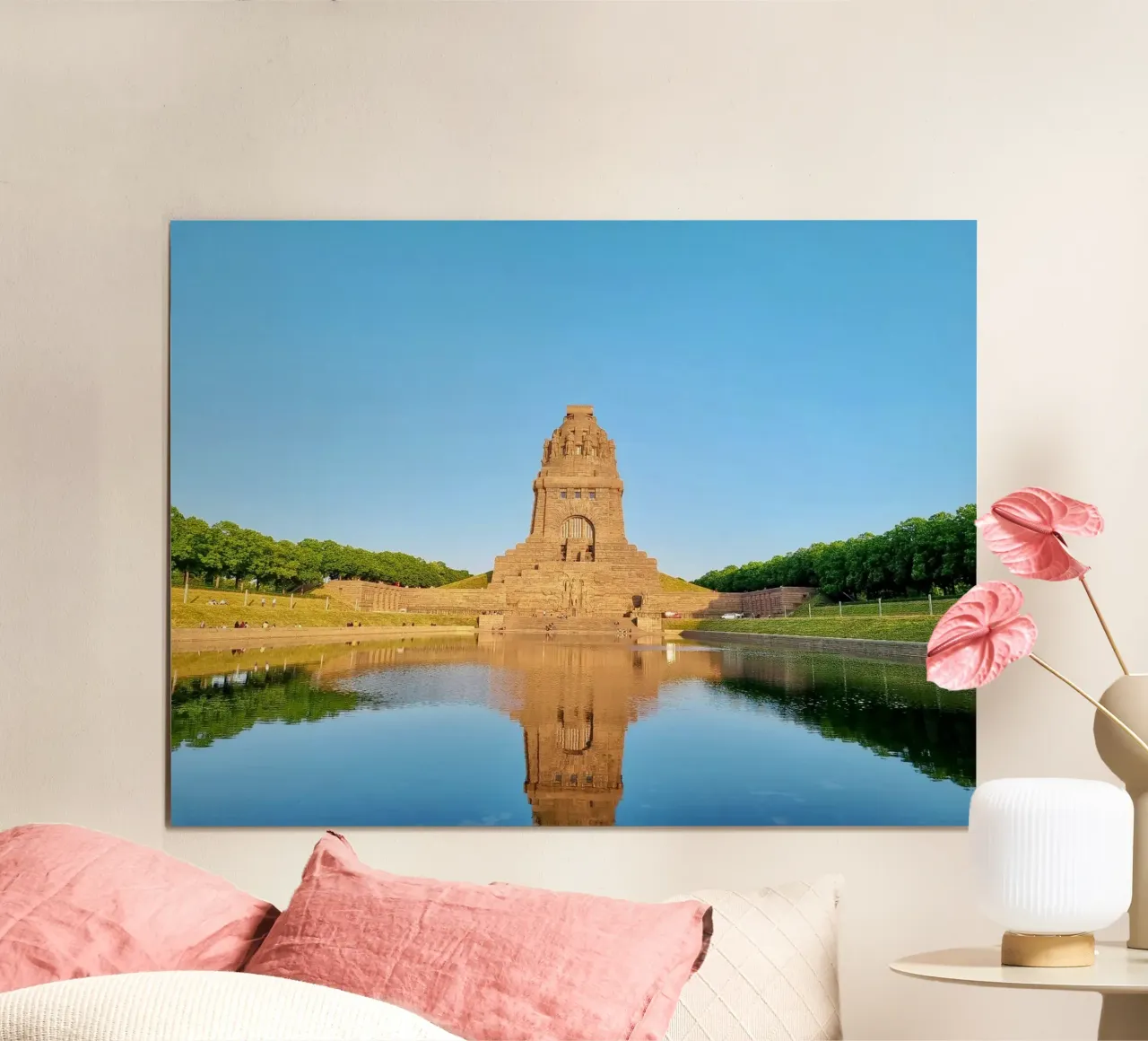 Völkerschlachtdenkmal poster con telaio in plastica da dava