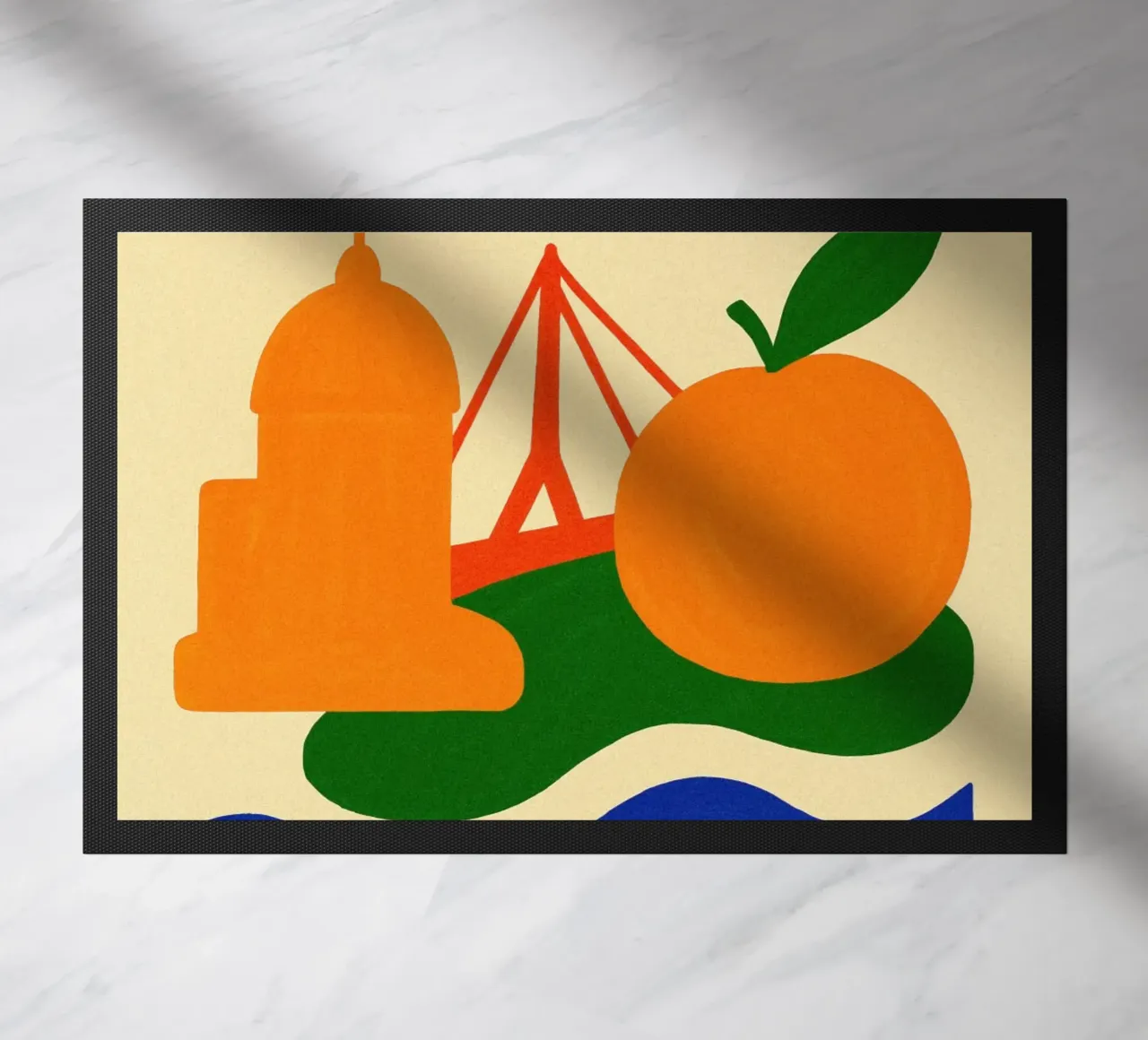 Un viaggio colorato a Lione zerbino da JETLAG | affiches voyage