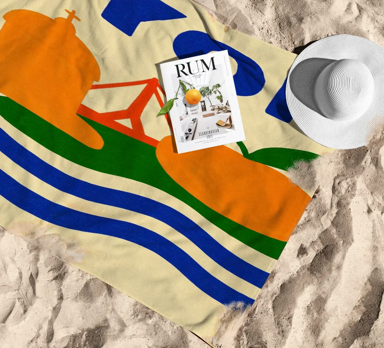 Un viaggio colorato a Lione telo mare da JETLAG | affiches voyage