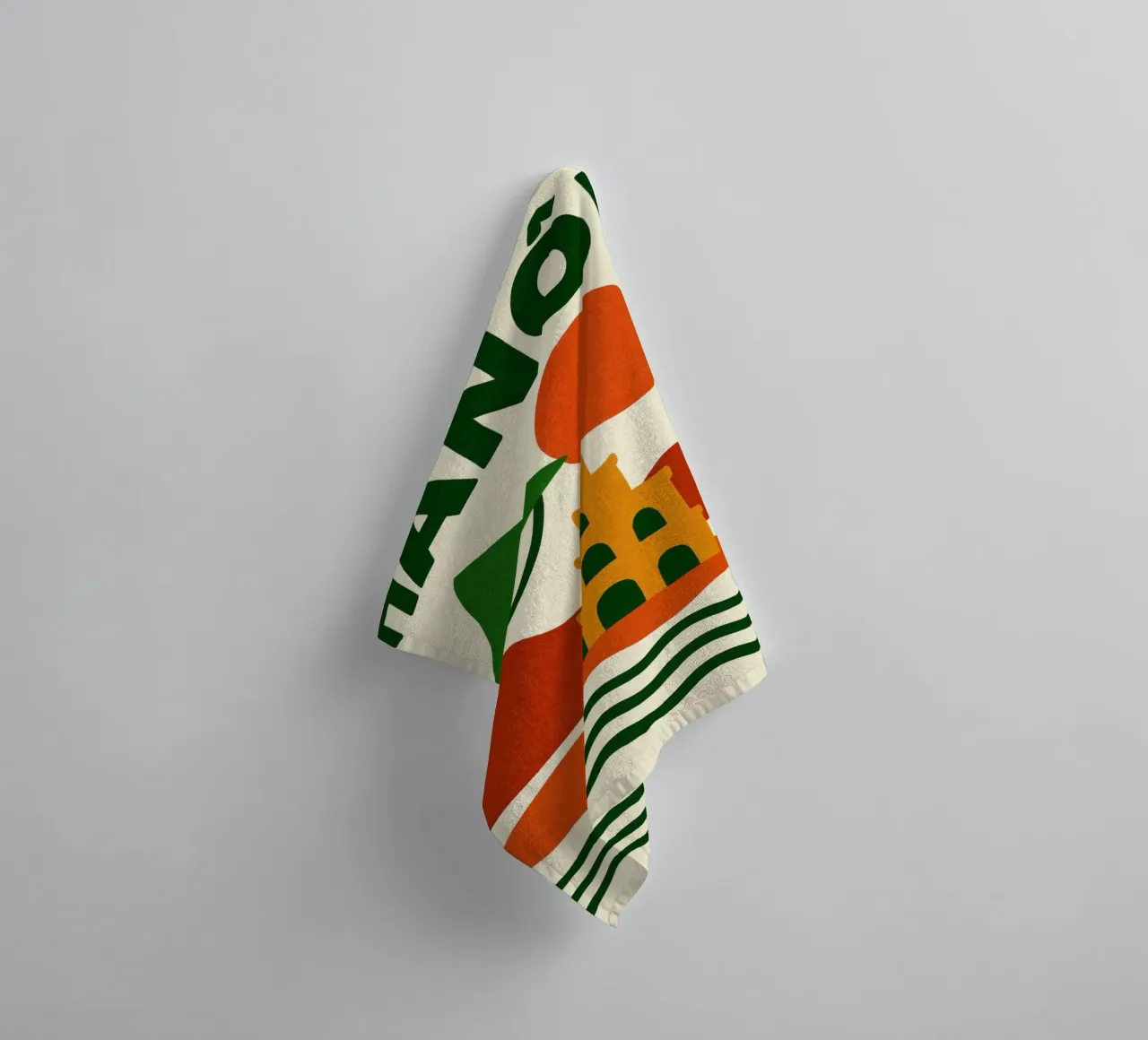 Hanoi between mountains and pagodas towel by JETLAG | affiches voyage