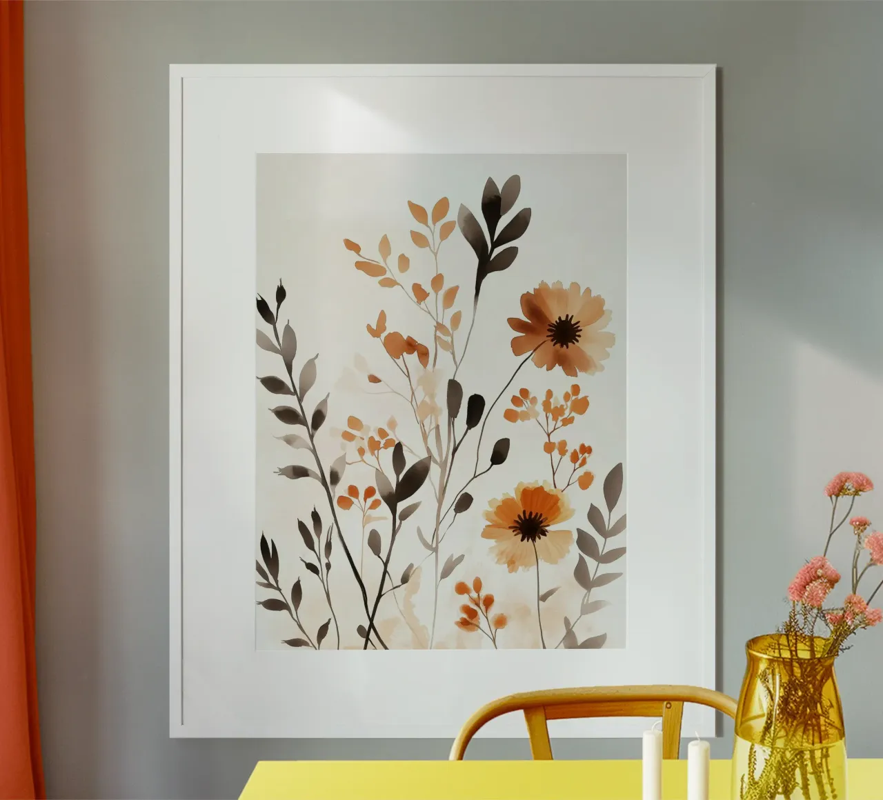 Ambra Bloom poster con telaio in plastica da Sophia Calder Studio