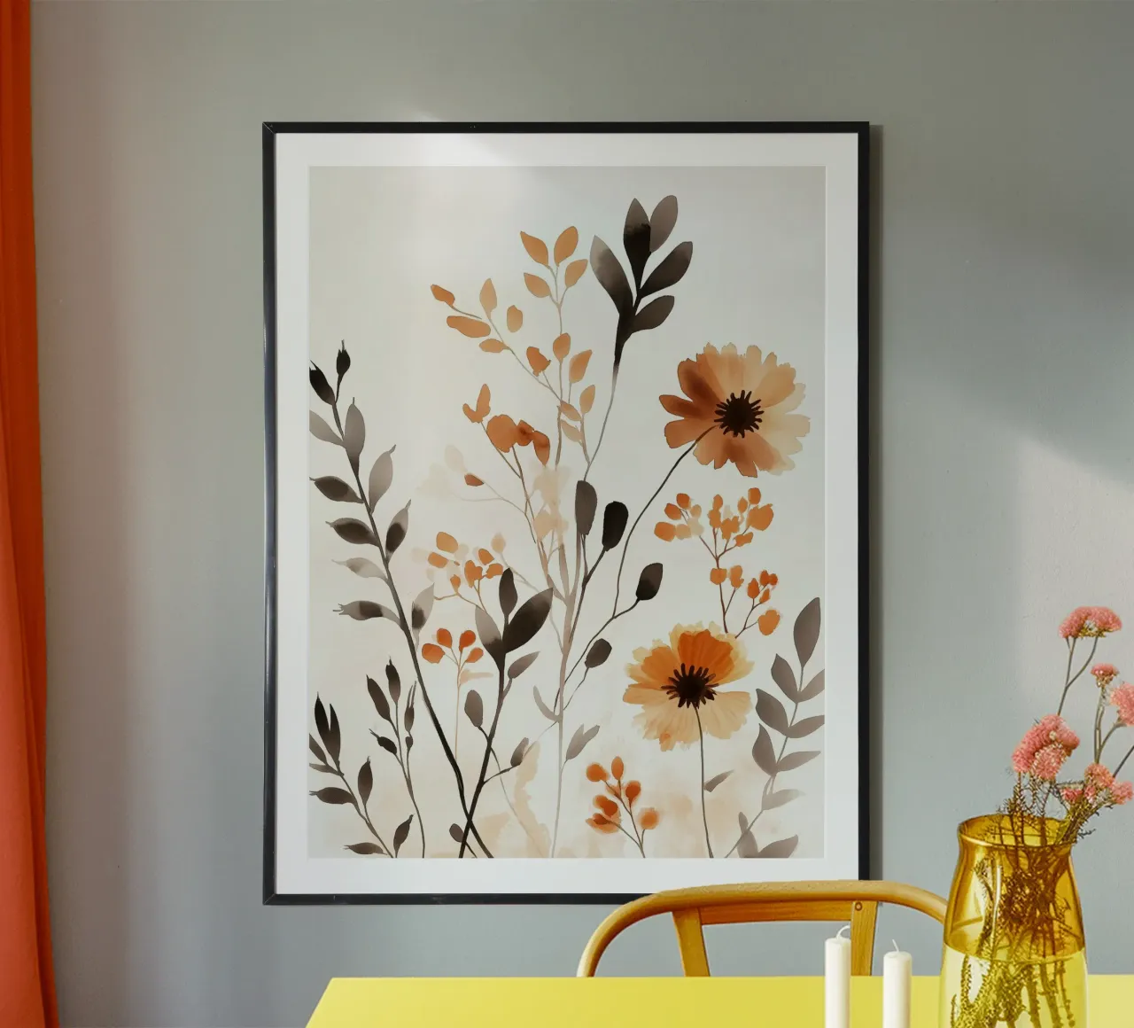 Ambra Bloom poster con telaio in plastica da Sophia Calder Studio