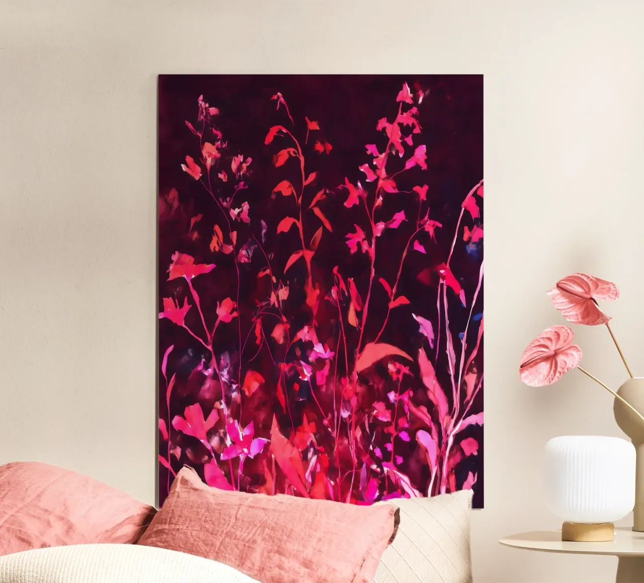 Giardino di Ember poster con telaio in alluminio da Sophia Calder Studio