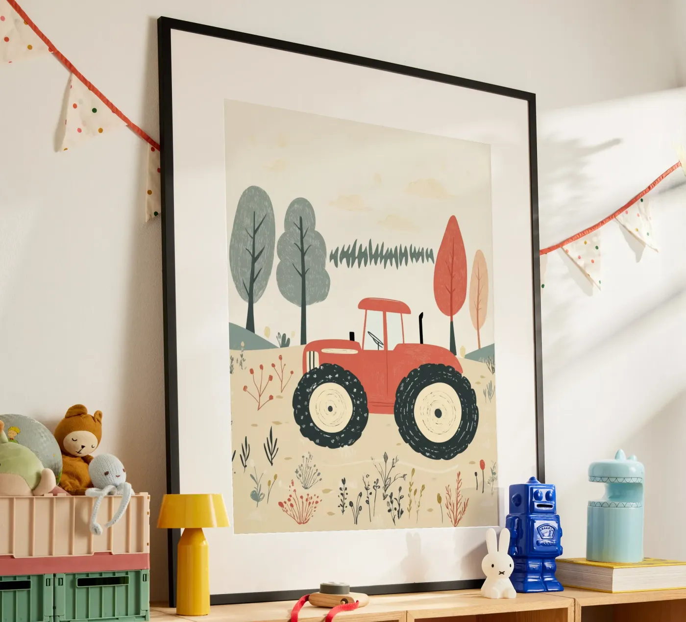 Whimsical Tractor poster by Happy Littles
