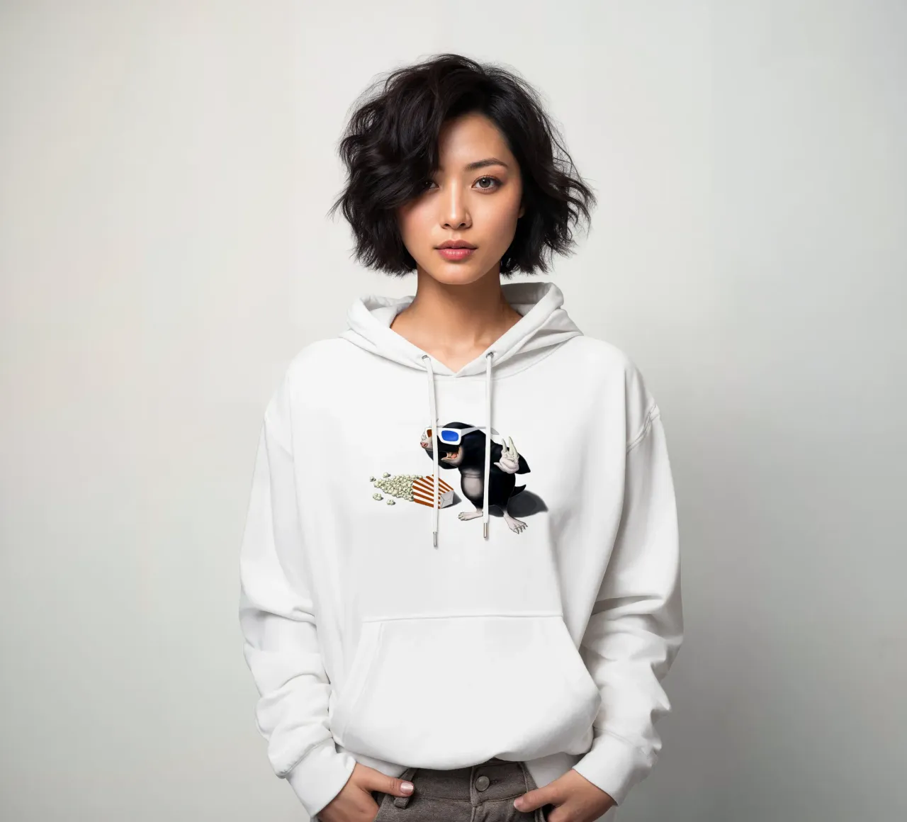 3D (Coloured) felpa con cappuccio da Rob Art | Illustration