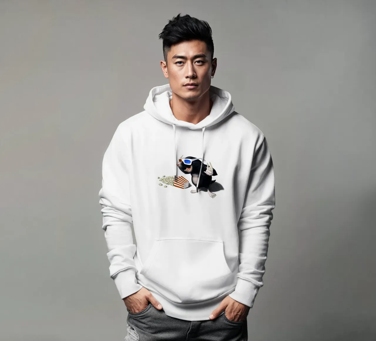 3D (Coloured) felpa con cappuccio da Rob Art | Illustration