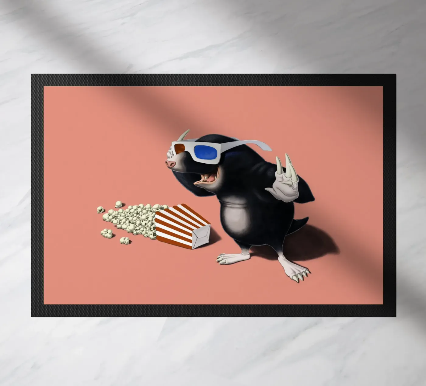 3D (Coloured) doormat by Rob Art | Illustration