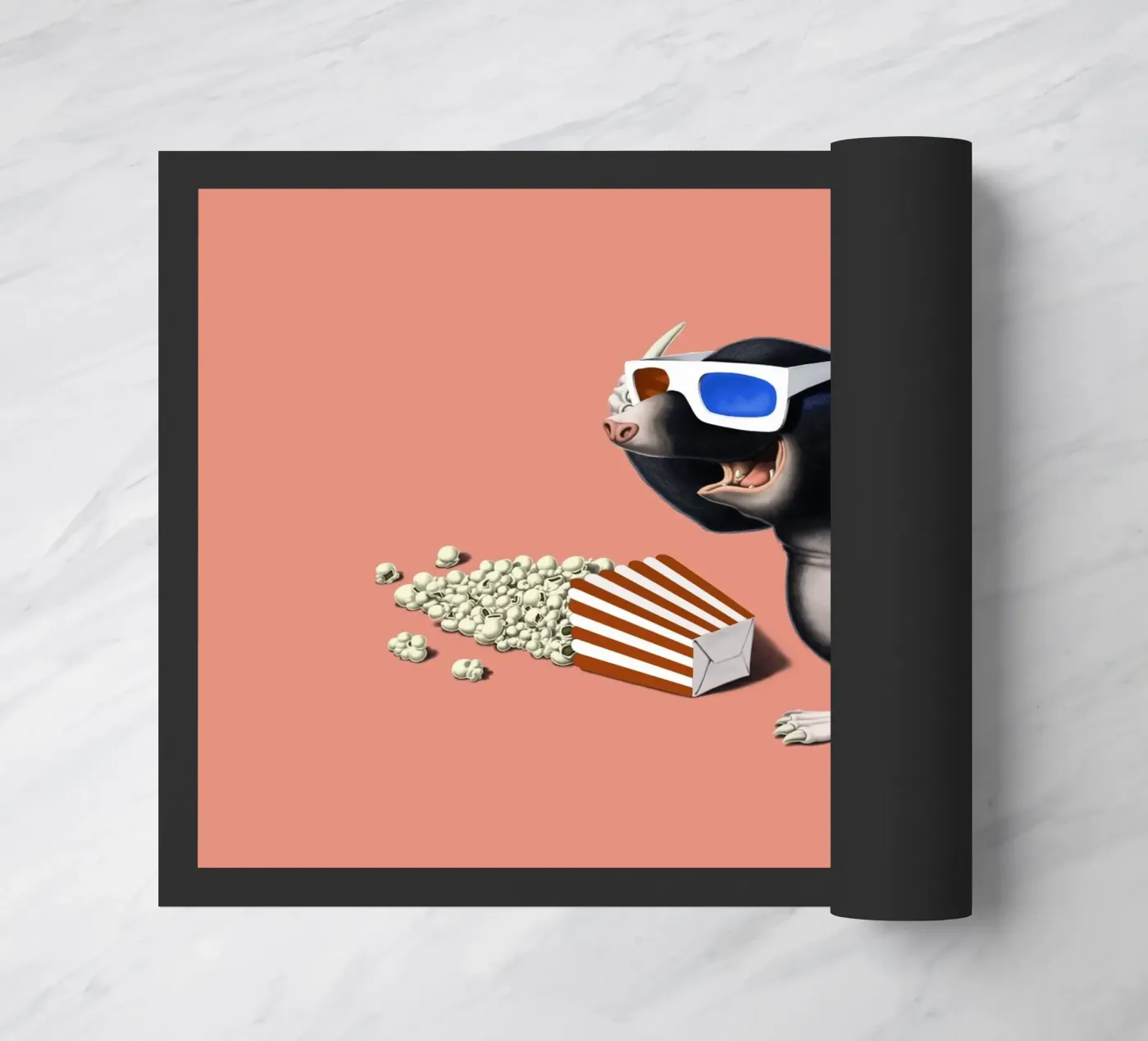 3D (Coloured) doormat by Rob Art | Illustration