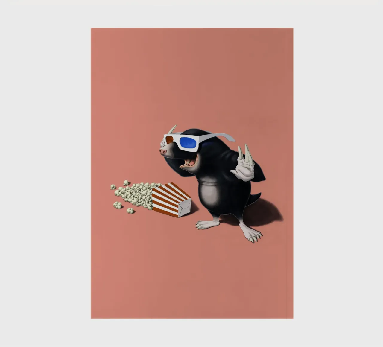 3D (Coloured) notebook by Rob Art | Illustration