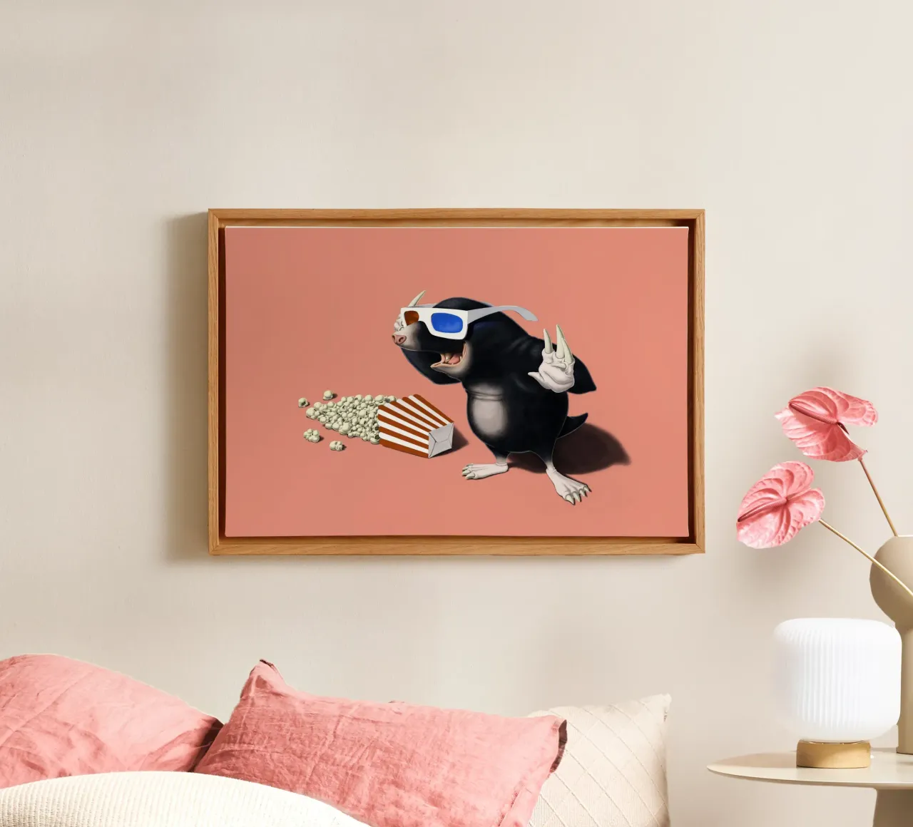3D (Coloured) tela con Cornice a cassetta da Rob Art | Illustration