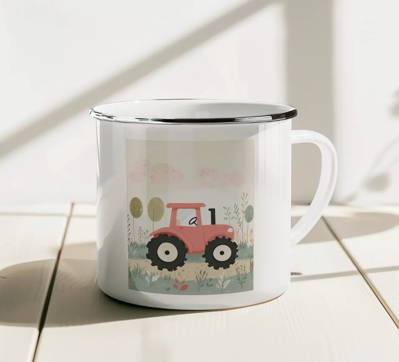 Trattore stravagante tazza in smalto da Happy Littles