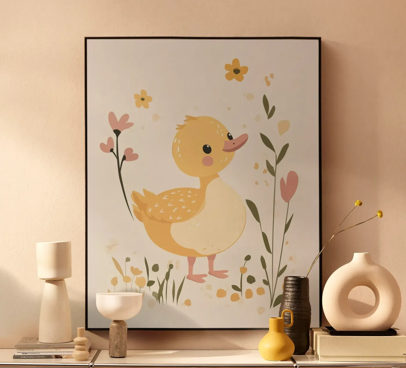 Grillige eend acryl van Happy Littles