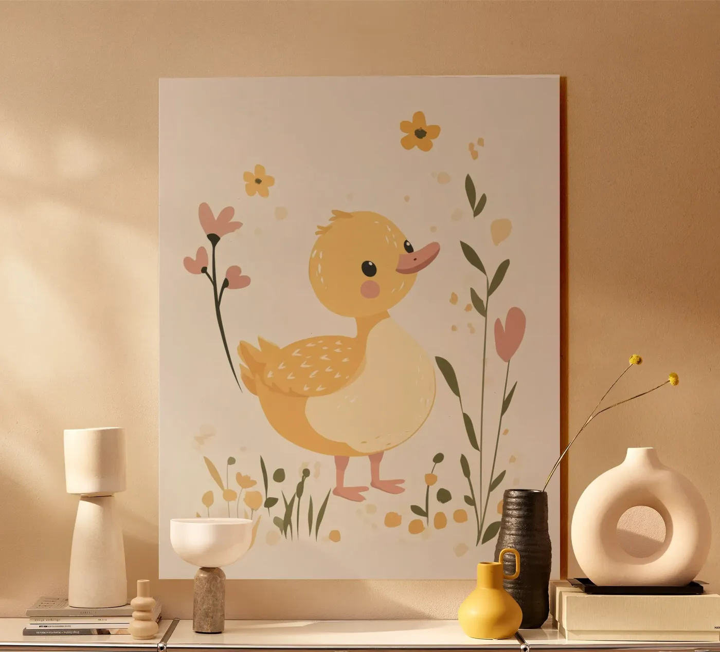 Grillige eend acryl van Happy Littles