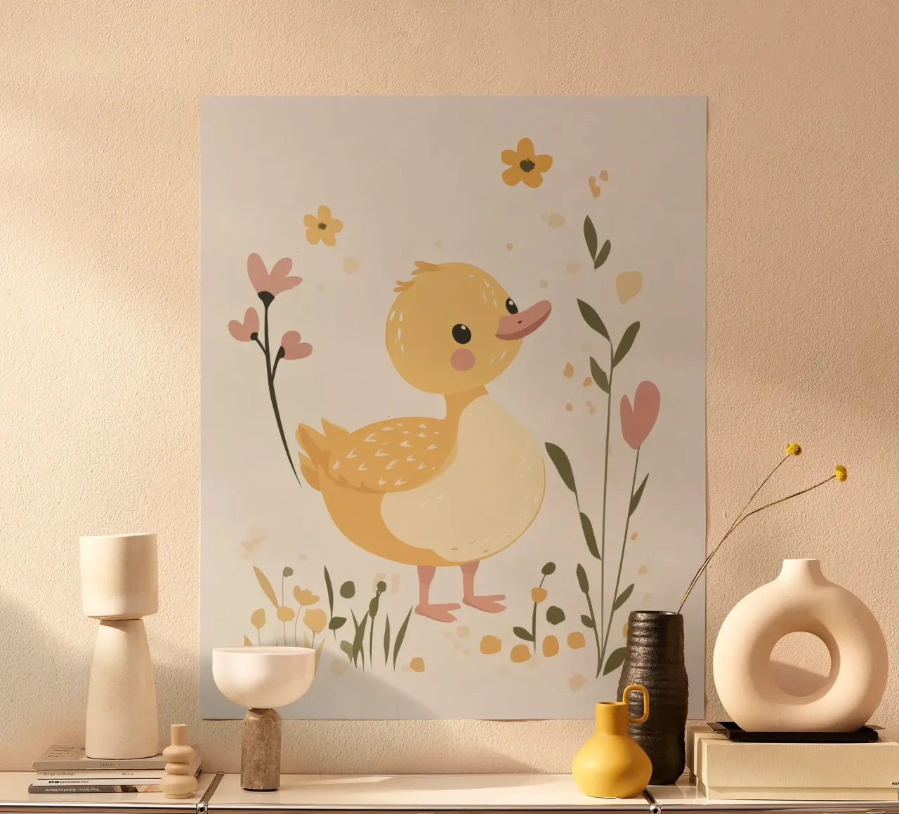 Grillige eend poster van Happy Littles