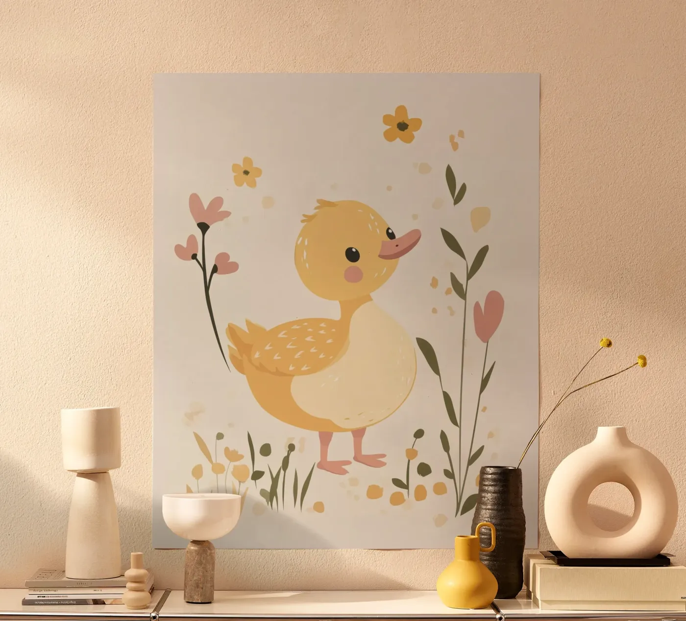 Whimsical Duck Poster von Happy Littles
