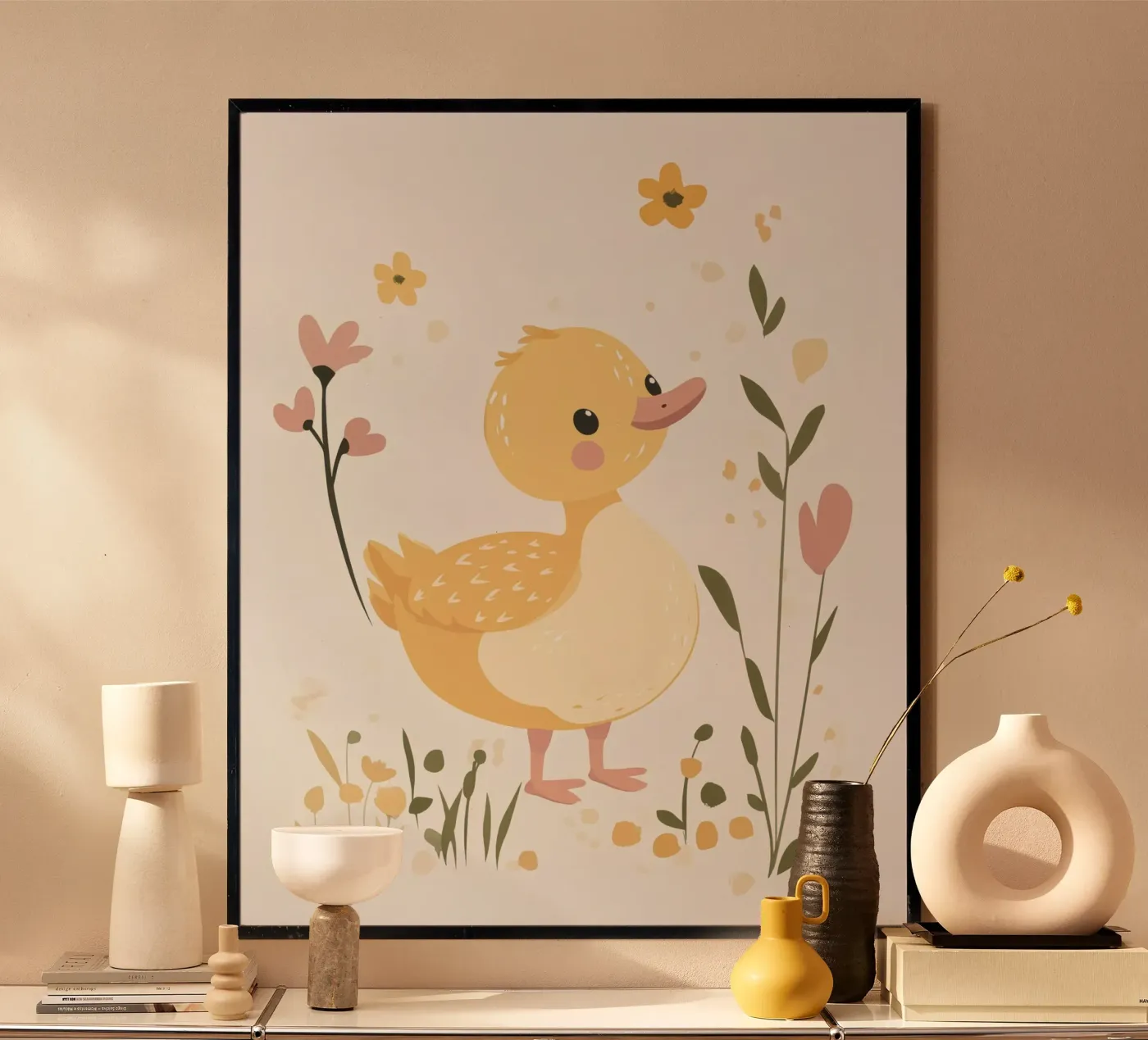 Whimsical Duck Poster von Happy Littles