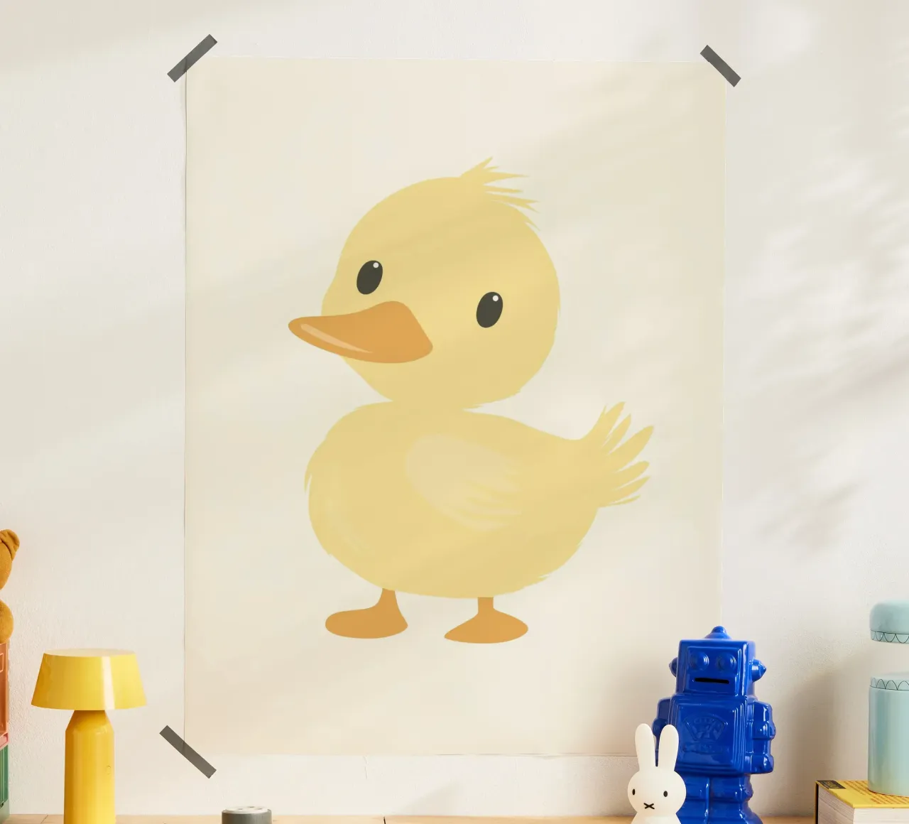 Grillige eend poster van Happy Littles