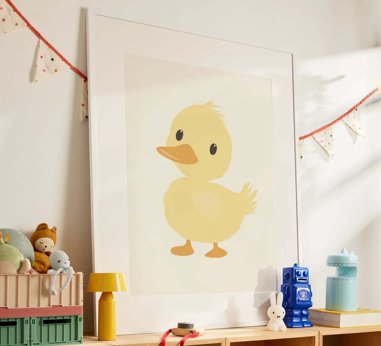 Grillige eend poster van Happy Littles