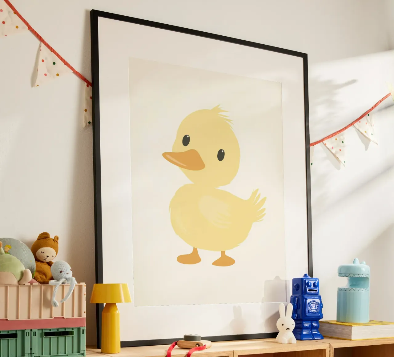 Grillige eend poster van Happy Littles