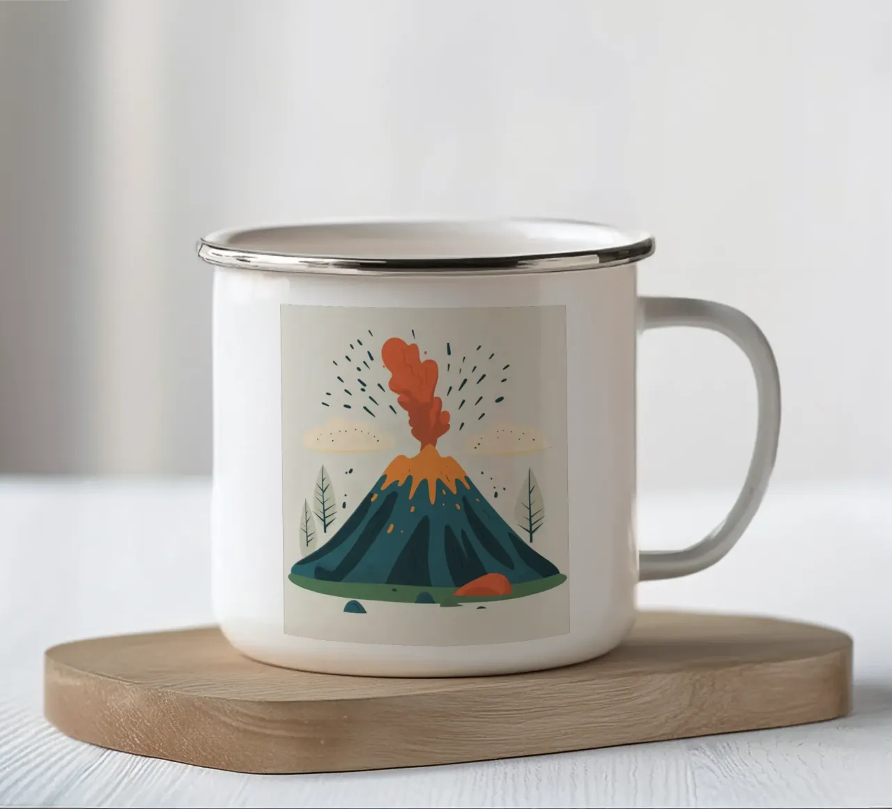 Vulcano stravagante tazza in smalto da Happy Littles