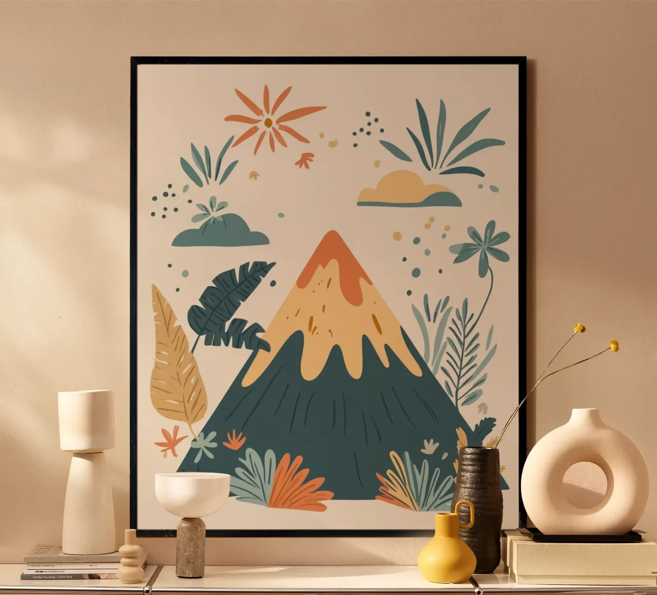 Vulcano stravagante poster con telaio in plastica da Happy Littles