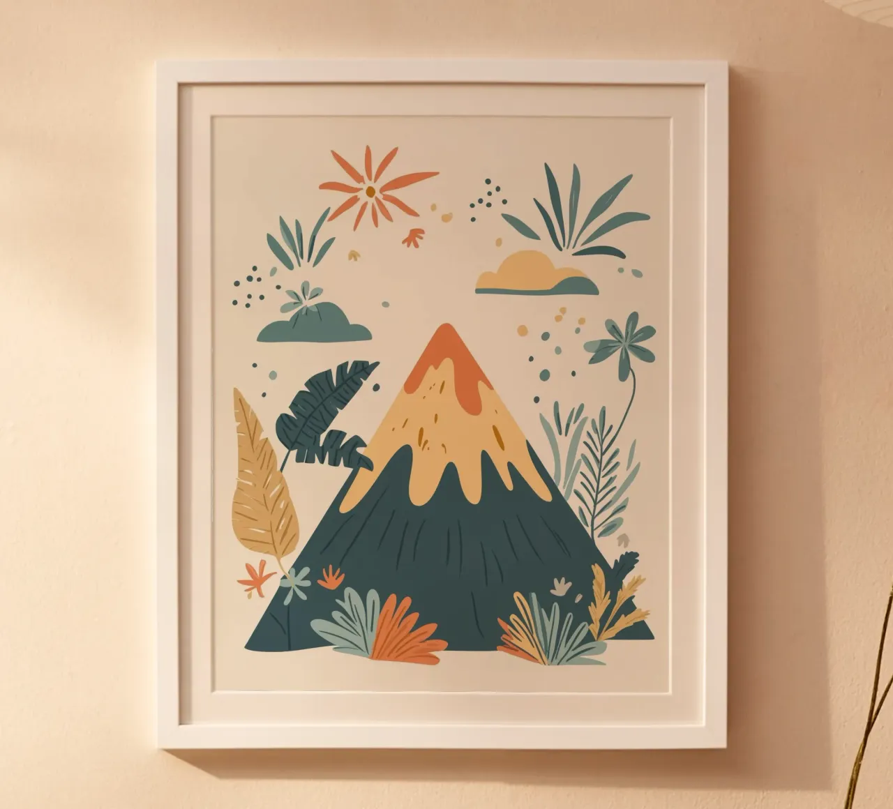Vulcano stravagante poster con telaio in plastica da Happy Littles