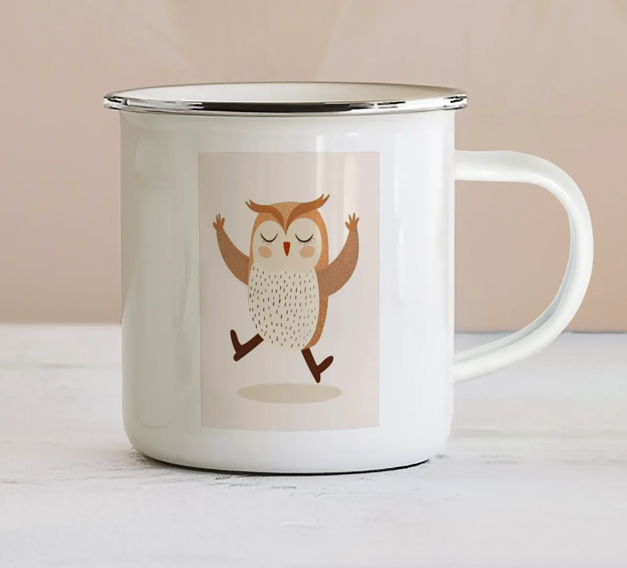 Gufo stravagante tazza in smalto da Happy Littles