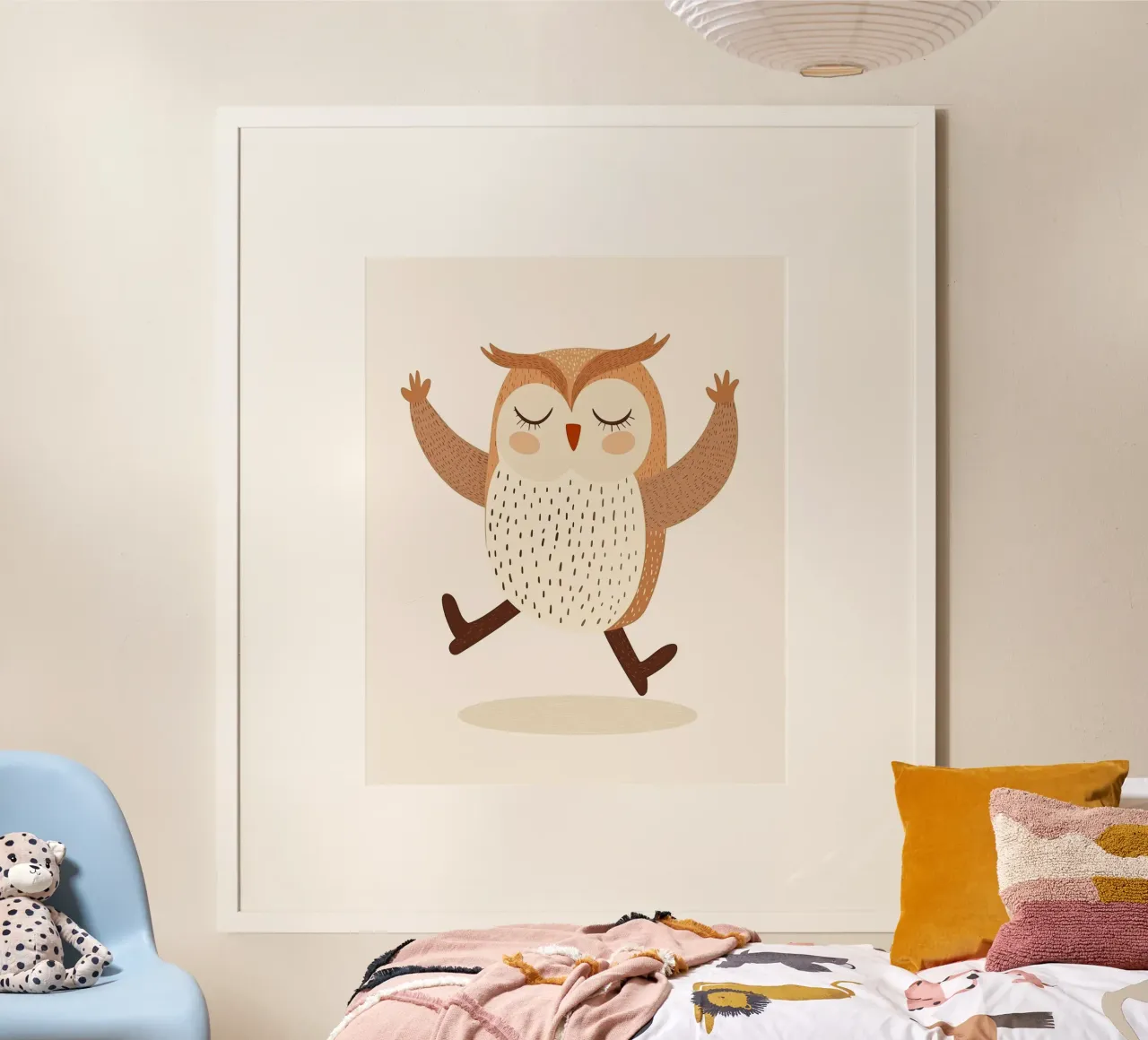 Gufo stravagante poster con telaio in plastica da Happy Littles