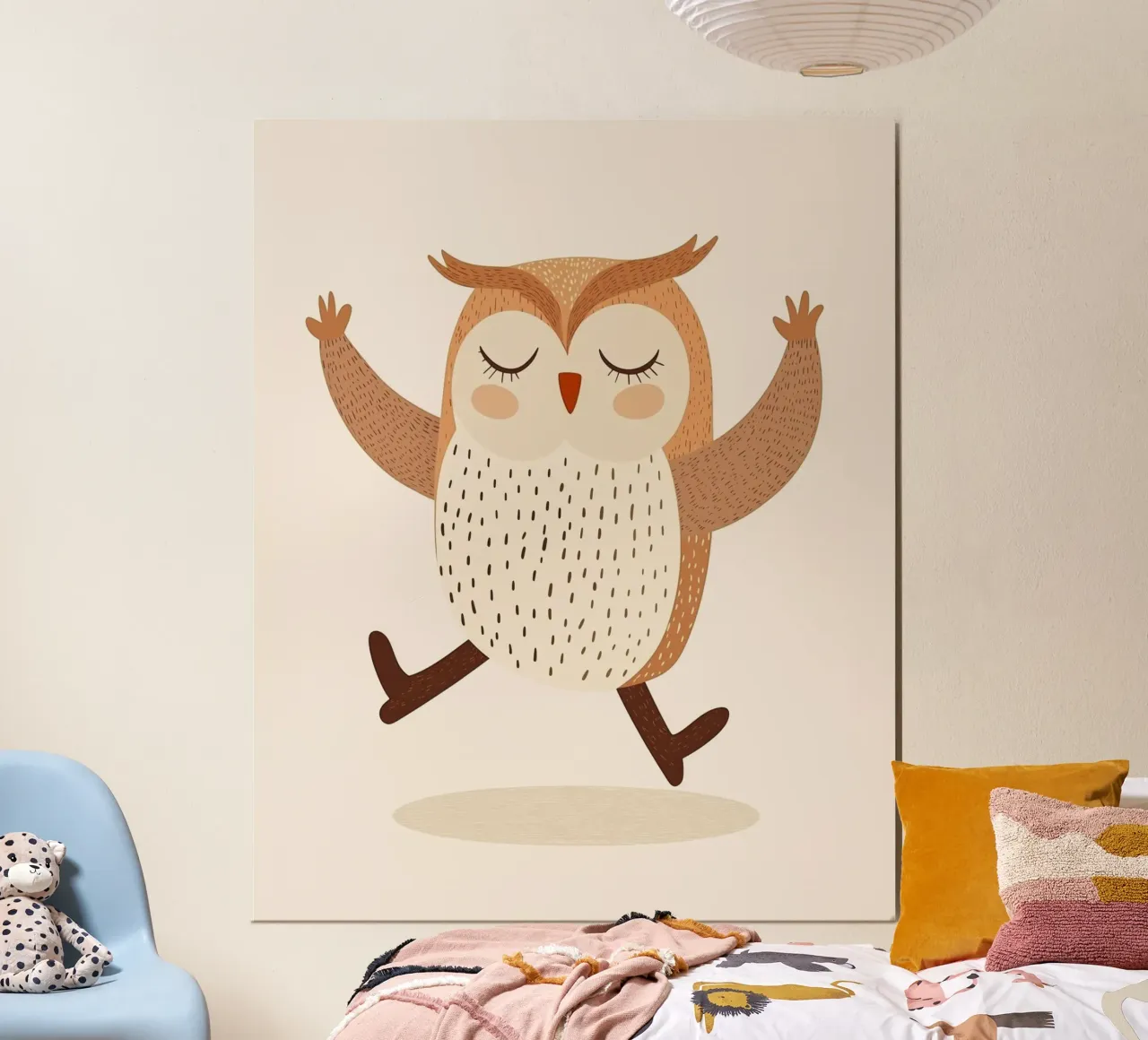 Gufo stravagante poster con telaio in plastica da Happy Littles