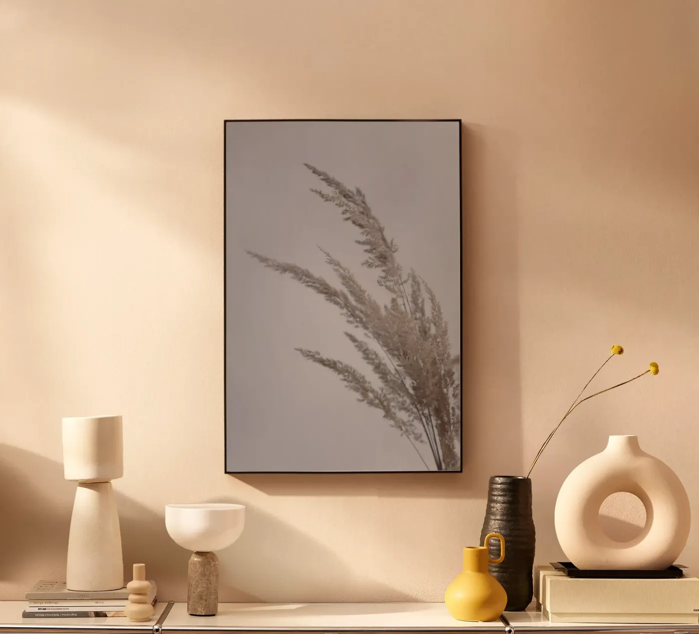 soft natural PAMPAS grass plexiglass da Studio Nahili