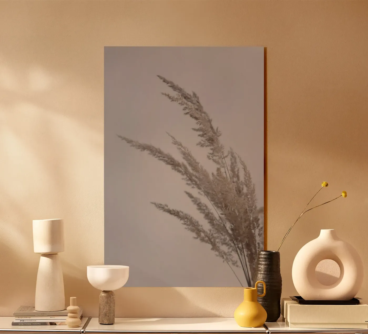 soft natural PAMPAS grass plexiglass da Studio Nahili
