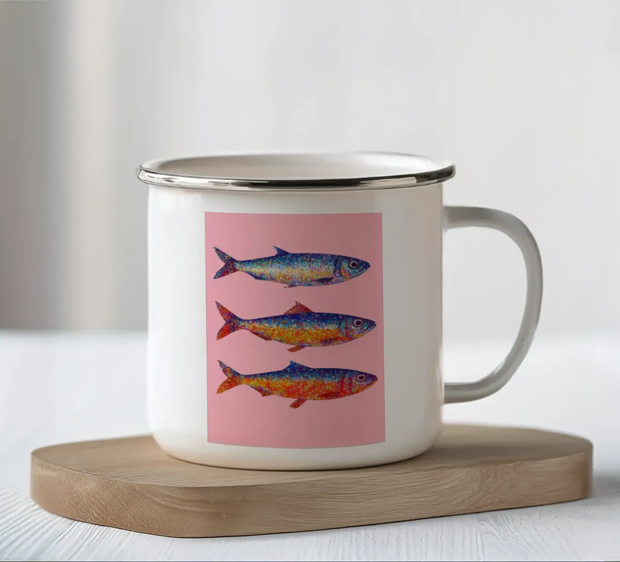 Disco Sardines tazza in smalto da Attaboy Dsgn