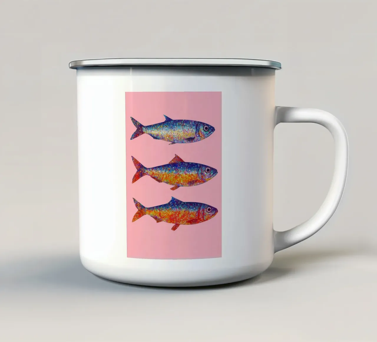 Disco Sardines tazza in smalto da Attaboy Dsgn
