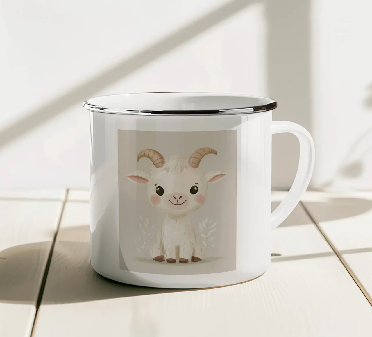 Capra stravagante tazza in smalto da Happy Littles