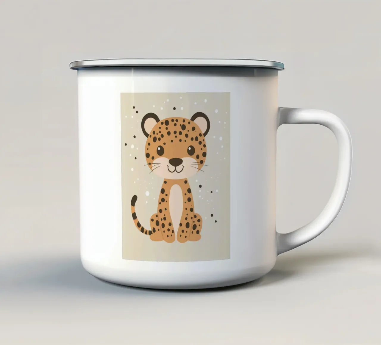 Ghepardo stravagante tazza in smalto da Happy Littles