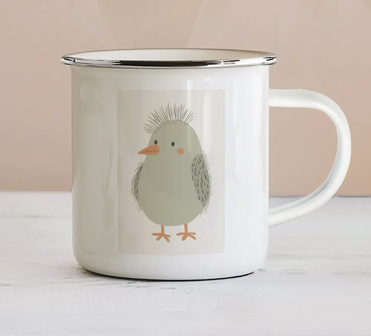 Uccello stravagante tazza in smalto da Happy Littles