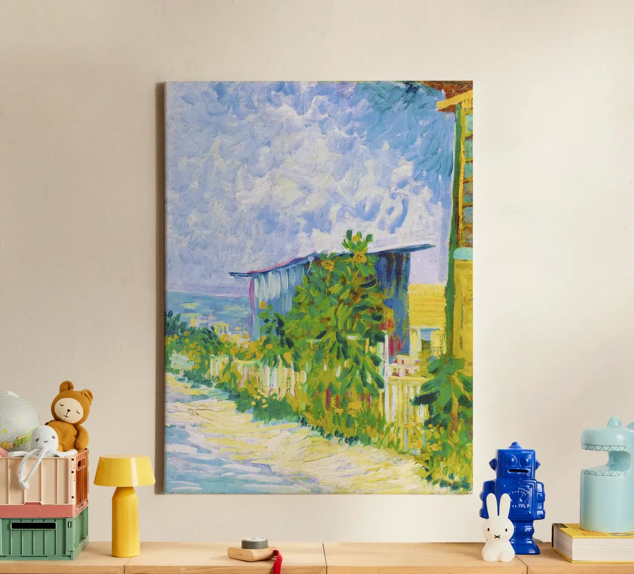 Il rifugio di Vincent van Gogh a Montmartre (1887) tela con Cornice a cassetta da Van Gogh Prints