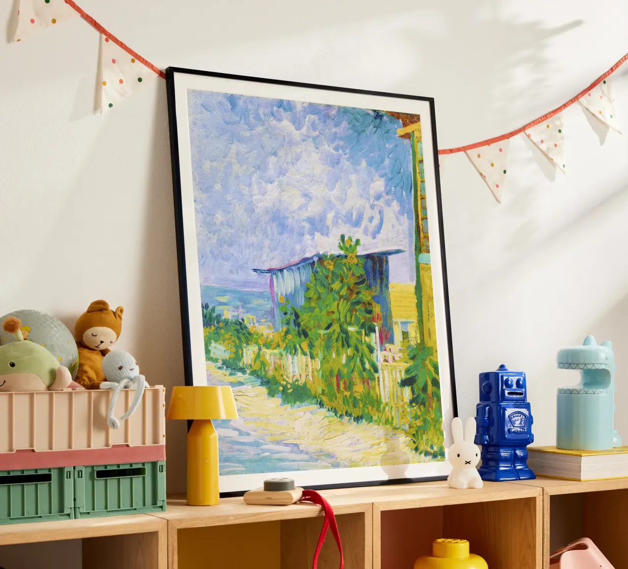 Il rifugio di Vincent van Gogh a Montmartre (1887) poster con telaio in legno da Van Gogh Prints